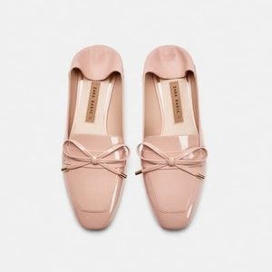 Zara Faux Patent Leather Loafers
